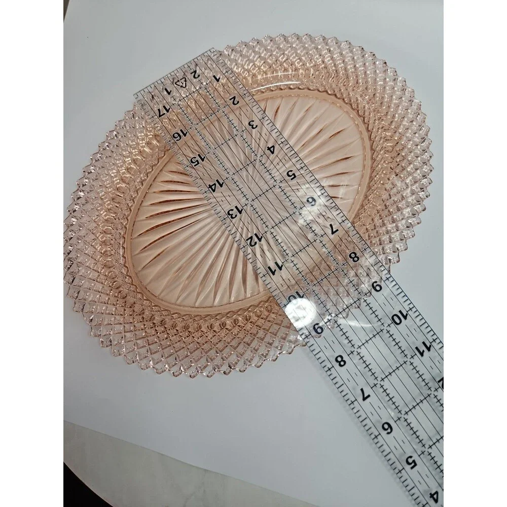 Vintage Anchor Hocking Miss America Pink Depression Glass Serving Platter 12